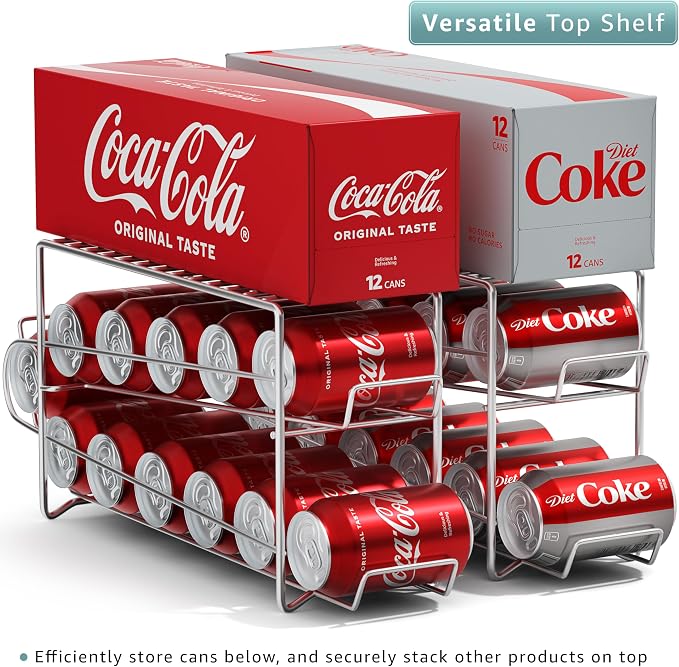 Sorbus Soda Can Rack Beverage Dispenser 12 Can Dispenser Organizer - Image 8