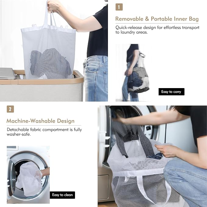 DOKEHOM 160L Extra Large Laundry Hamper - Image 6
