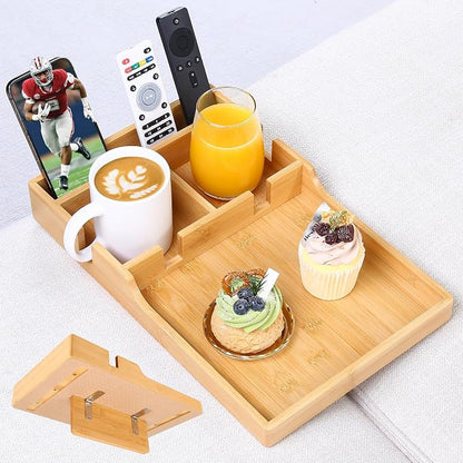 Couch Tray Insert for Middle Seat, Bamboo Couch Table by Acanacle