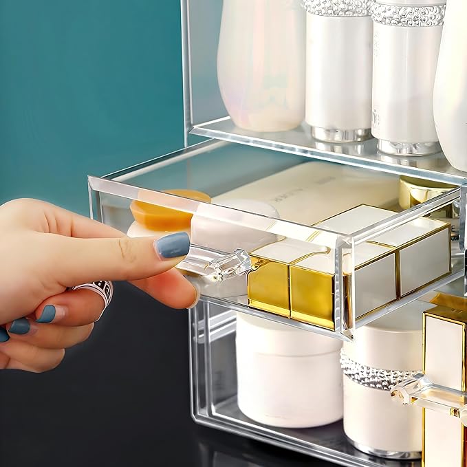 Clear Large Acrylic Makeup Organizer - Image 5