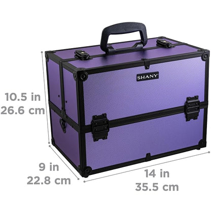 SHANY Essential Pro Makeup Train Case Cosmetic Box Portable Makeup Case - Image 4