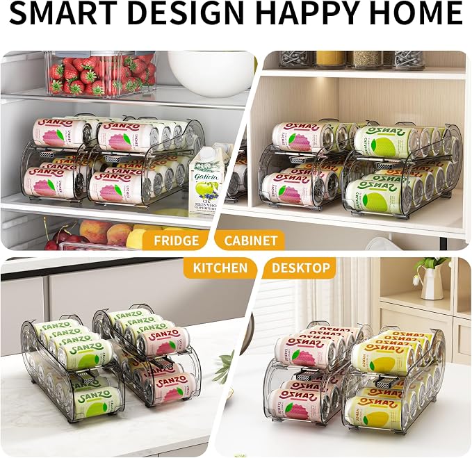 Drink Organizer for Fridge, Soda Can Organizer Dispenser for Refrigerator - Image 4