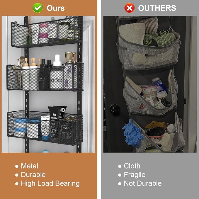 VyGrow Over The Door Organizer, Metal Door Organizer Hanging - Image 6