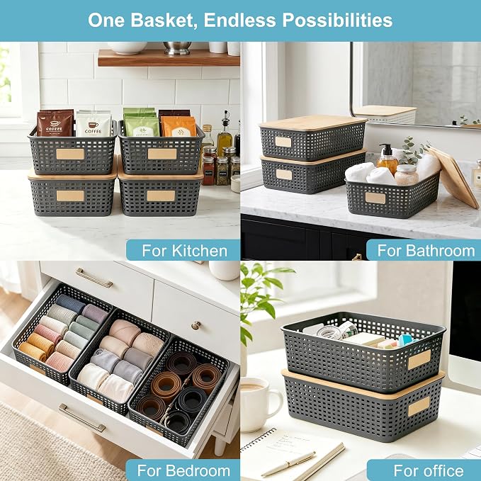 Bagnizer 4 Pack Plastic Storage Bins - Image 5