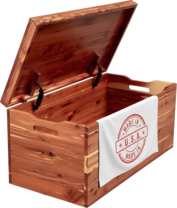 Amish Made Wooden Storage Chest Trunk Box by HopeWoodworking