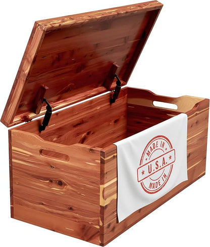 Amish Made Wooden Storage Chest Trunk Box by HopeWoodworking