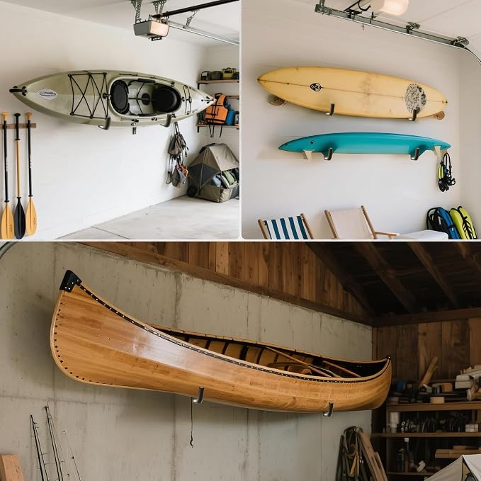 Kayak Storage Rack – 100LB Wall Mounted Kayak Hook - Image 6