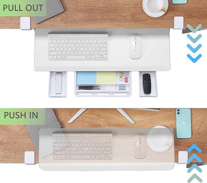 ETHU Keyboard Tray Under Desk, Pull Out Keyboard & Mouse Tray - Image 7