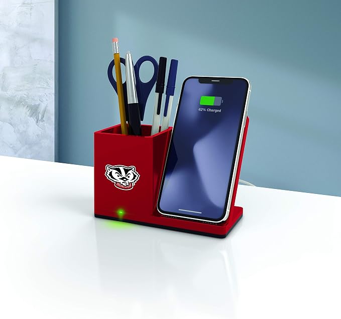 SOAR NCAA Unisex Cell Phone Wireless Charging Stand and Desktop Organizer - Image 2