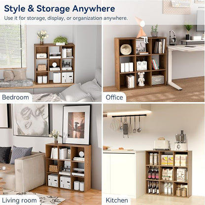 Whitmor 9 Cube Storage Organizer, Open Storage Display Bookshelf, Storage - Image 6