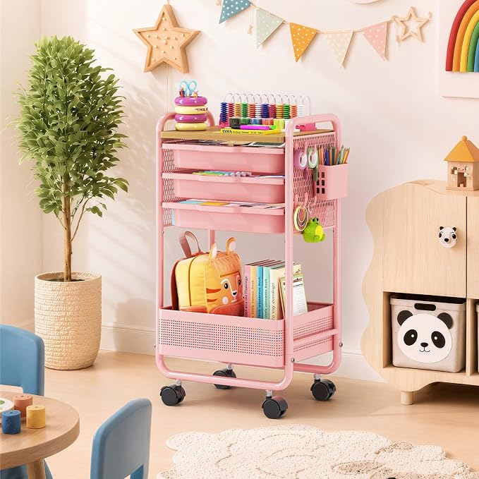 Metal Rolling Storage Cart - Image 9