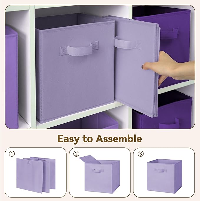 GRANNY SAYS Cube Storage Bins, 11 Inch Cube Storage Organizer, Fabric Storage - Image 4