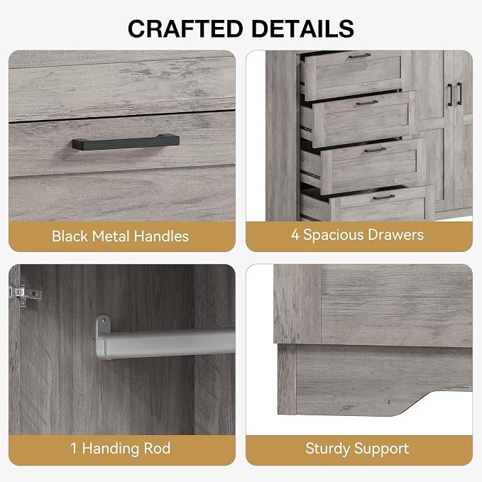 GarveeHome Multifunctional Wooden Dresser - Image 6