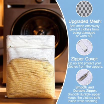 Honeycomb Mesh Laundry Bags 3 Pack, Durable Washing Bags - Image 8