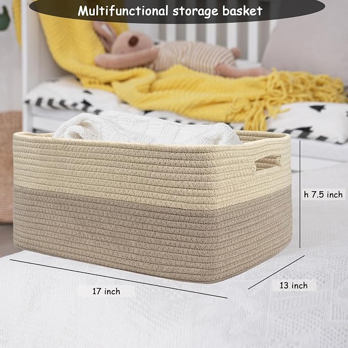 COMFY-HOMI Cotton Rope Woven Basket - Image 4