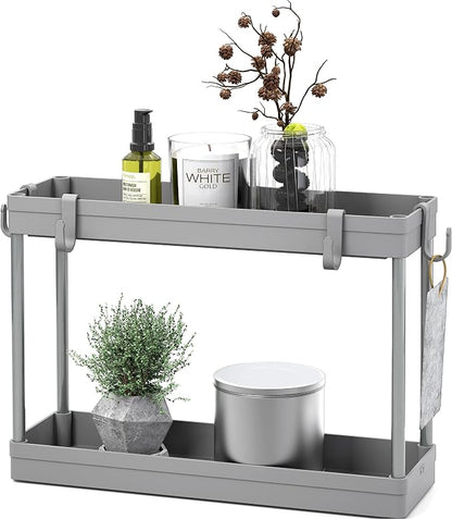 Simple Houseware 2-Tier Under Sink Organizer Storage Tray - Image 6
