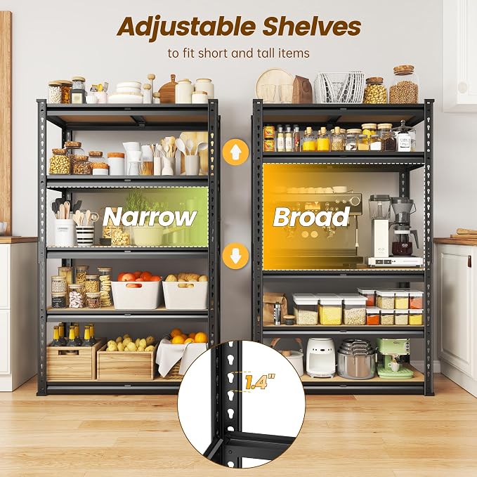 DurayLoly Storage Rack, 60.01" H x 28.01" W x 14.01" D Shelves - Image 3