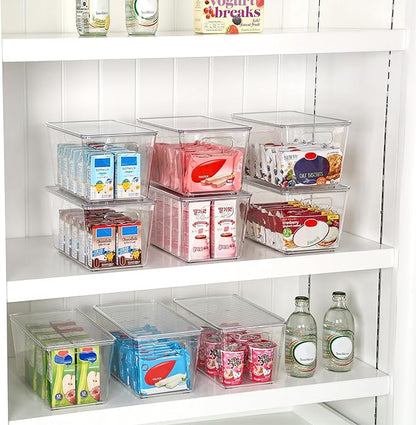 Vtopmart 6 Pack Clear Stackable Storage Bins - Image 4