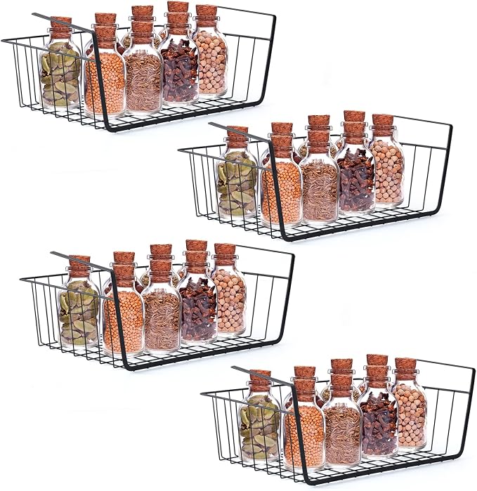 Undershelf Storage Basket Under Shelf Wire Basket Household Metal Under Shelf by ELEATTRUN