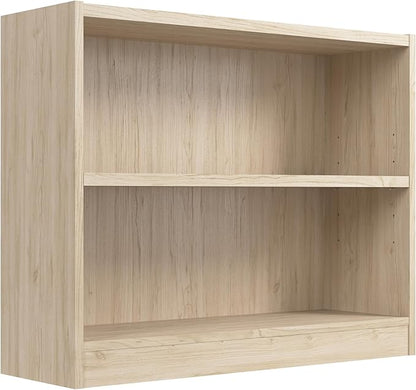 Bush Furniture Universal Small 2 Shelf Bookcase in Natural Elm, Low Storage and by BushBusinessFurniture