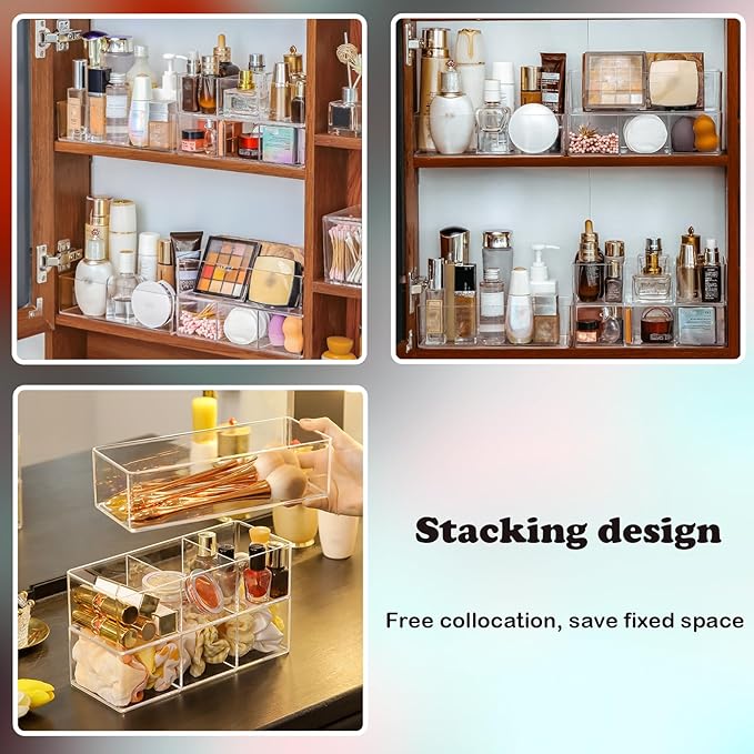 Acrylic Organizer 4-piece Makeup Organizer Countertop - Image 4