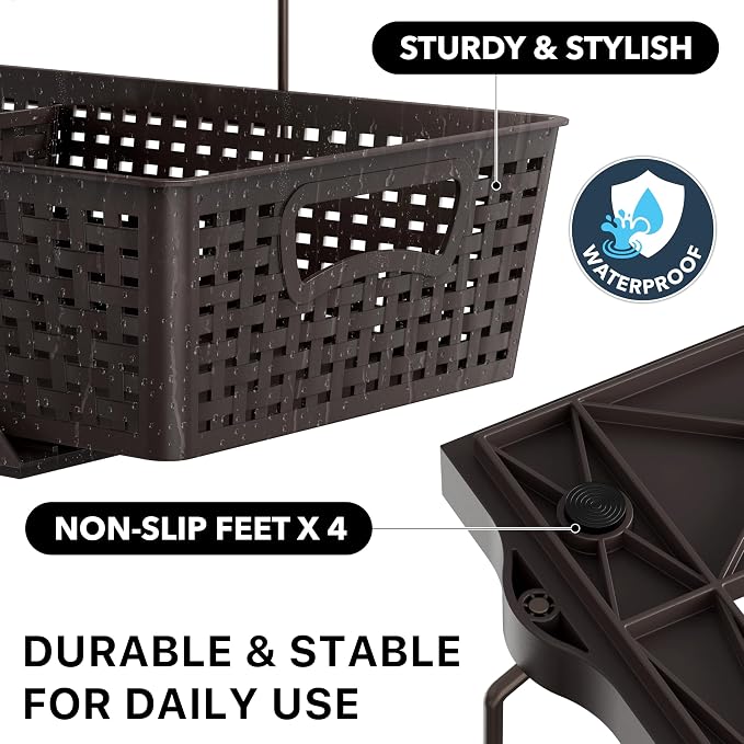 Simple Houseware 2 Tier Bathroom Organizer Tray Pull-Out Sliding Drawer - Image 6