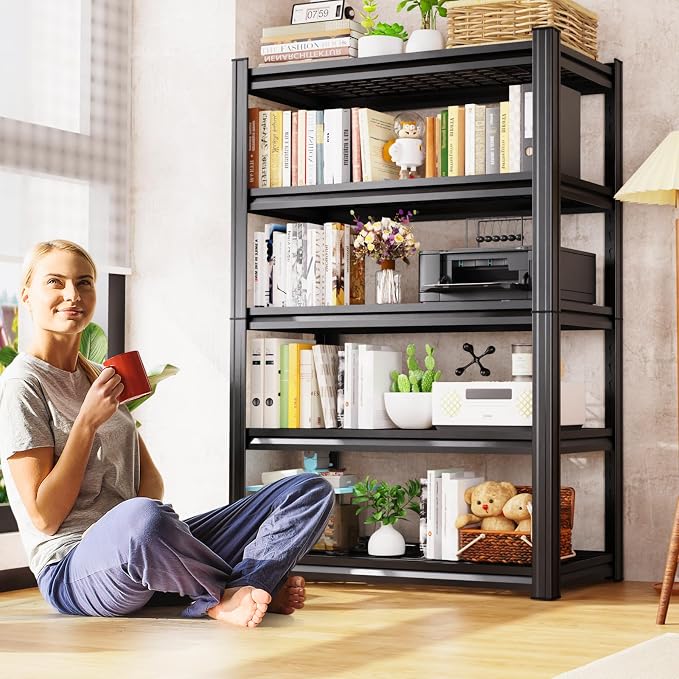 Storage Shelves, 2500lbs Garage Shelving, Adjustable Heavy Duty Shelving Unit - Image 7