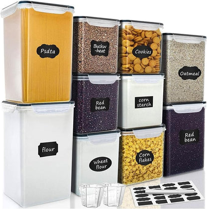 VERONES Large Tall Airtight Food Storage Containers, 10 PACK Plastic Airtight by VERONES