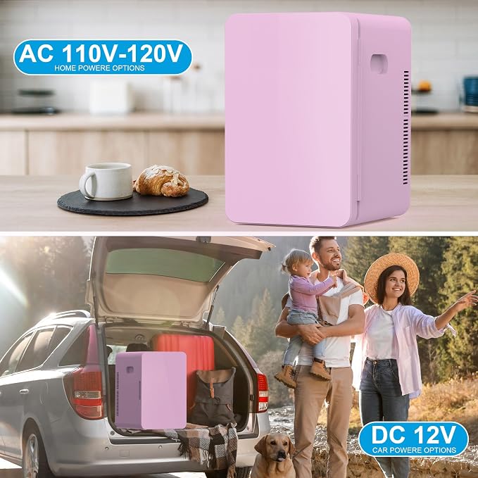 advwin 22L Mini Fridge for Bedroom, 30 Cans Portable Cooler & Warmer Compact - Image 4