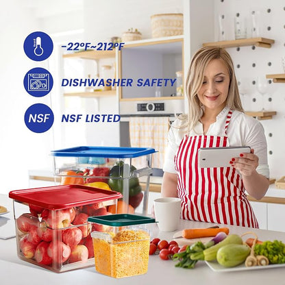 4 Pack Food Storage Containers, 18 Quart Square Commercial Food Containers - Image 5