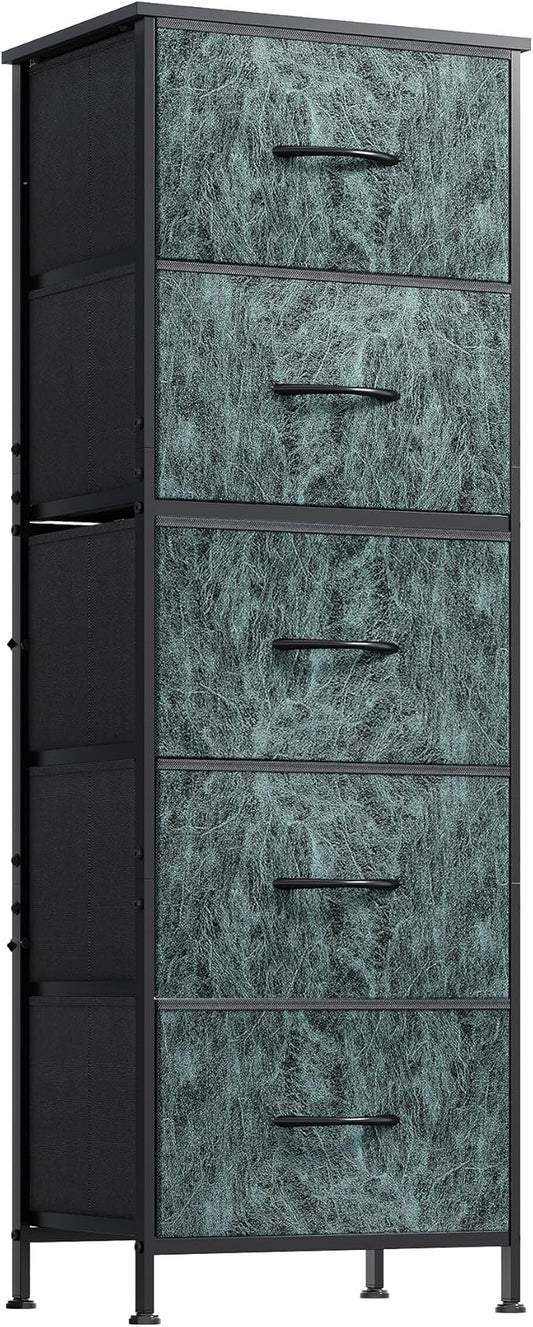 WLIVE Tall Dresser for Bedroom, 5 Drawer Dresser, Vintage Green | 5 vertical by WLIVE