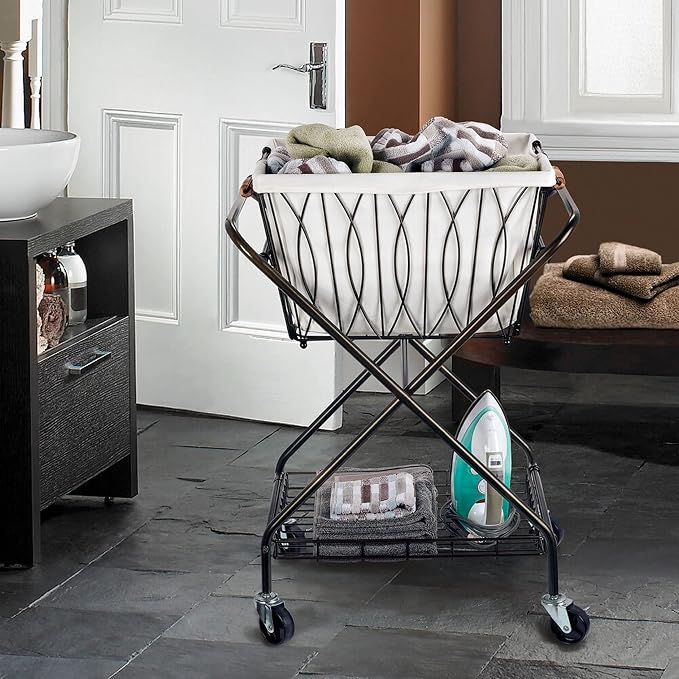 Artesa Verona Collapsible Laundry Cart - Image 8