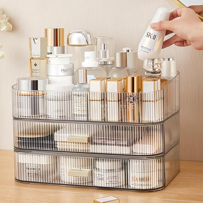Clear Makeup Organizer for Vanity, Large Desk Organizer - Image 3