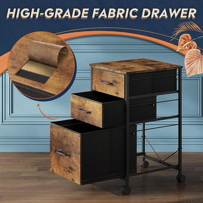 DEVAISE Mobile File Cabinet, Rolling Printer Stand - Image 4