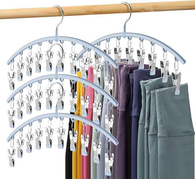 Volnamal Legging Organizer for Closet, Metal Yoga Pants Hanger w/Rubber Coated by Volnamal