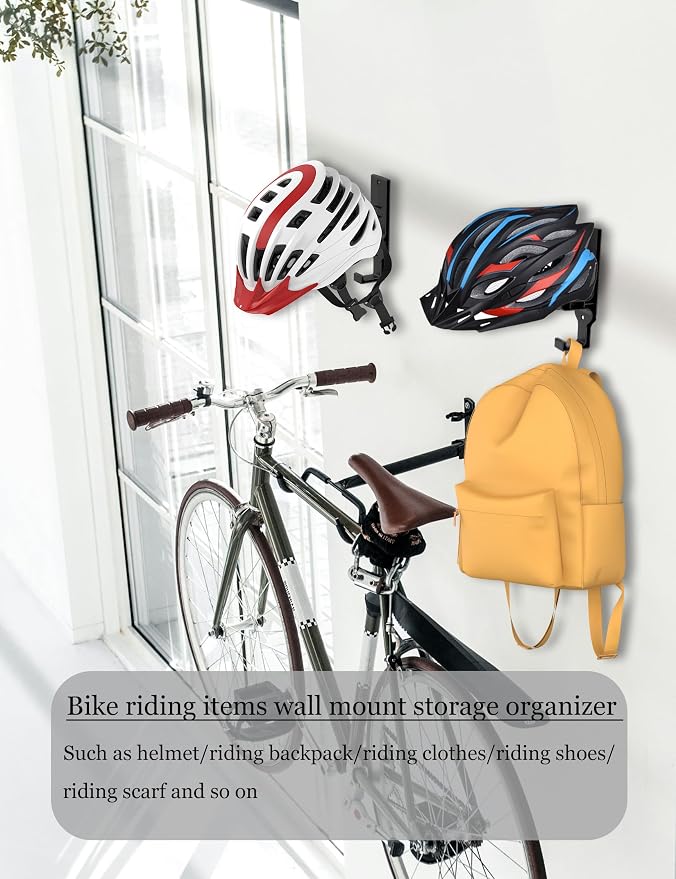 Universal Helmet Wall Mount Organizer 2 Pack, Helmet Rack - Image 3