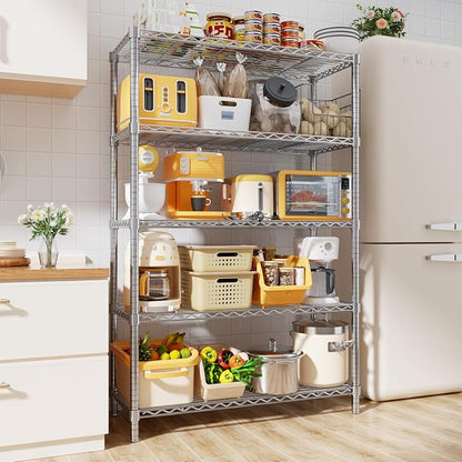 Storage Shelves, 5-Tier Adjustable Metal Industrial Utility Shelf Rack - Image 5
