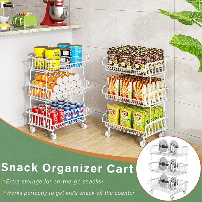 OKZEST Pantry Organizers and Storage Cart - Image 8