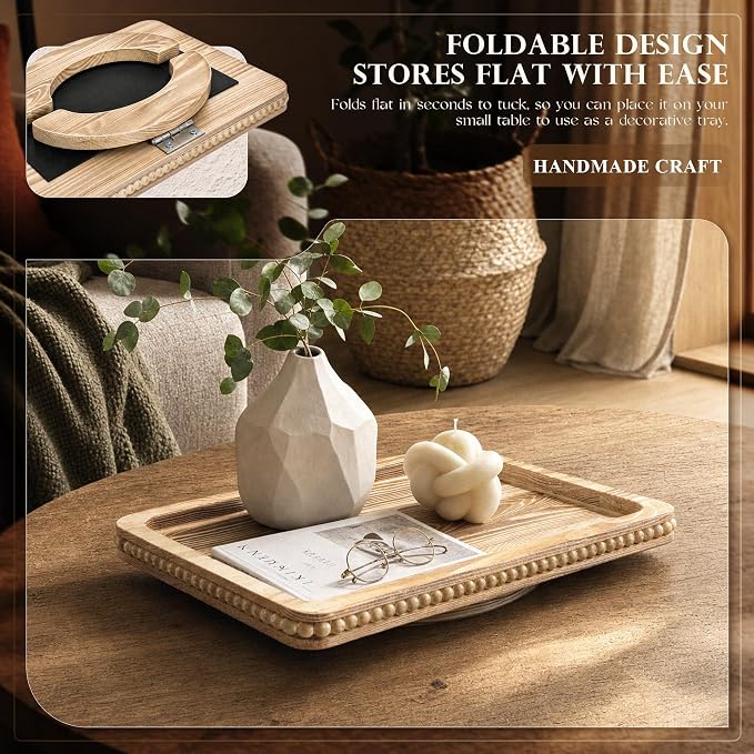 EOSAHR Pine Wood Couch Tray - Image 4