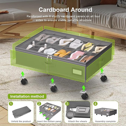 homyfort Under Bed Shoe Storage - Image 6