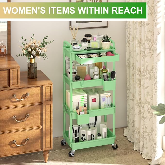 Goovilla 4 Tier Rolling Utility Cart Organizer - Image 5