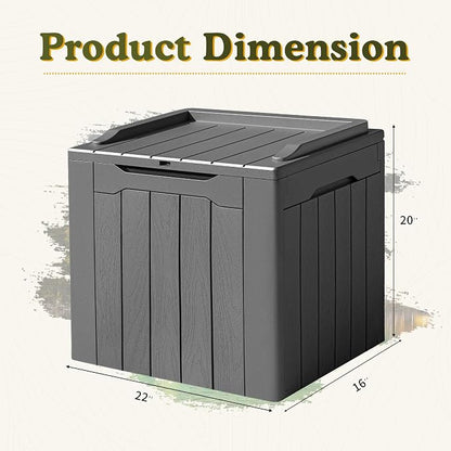Devoko 31 Gallon Waterproof Outdoor Storage Box Resin Deck Box Lockable and UV - Image 6