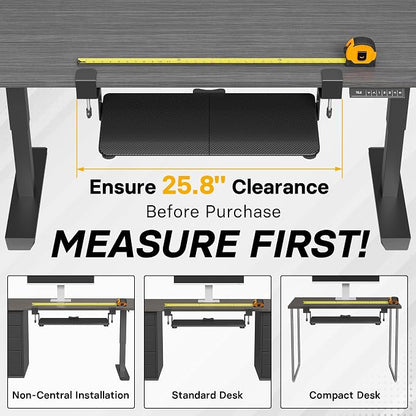 BONTEC KMT01-PJ Under Desk Keyboard Tray, Pull-Out Keyboard & Mouse Platform - Image 2