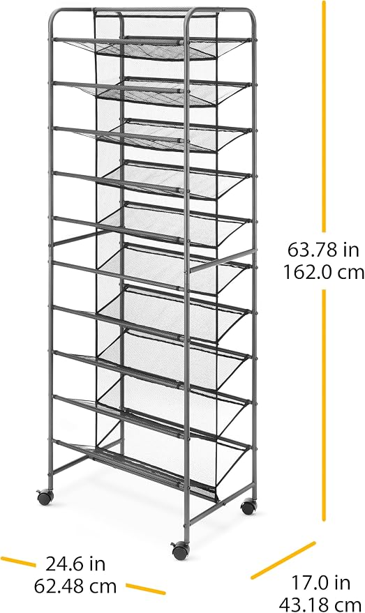 Whitmor 10 Tier Double-Sided Shoe Cart - Image 2