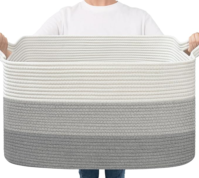 Goodpick Storage Basket, 21.6" x 14.9" x 11.8", Blanket Basket by Goodpick