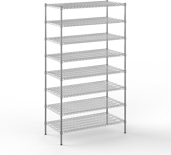 24" Deep x 48" Wide x 86" Height Wire Shelving Kit | 8-Tier | NSF Commercial by Regal+Altair