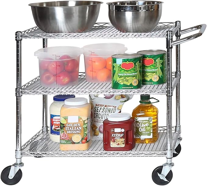 Seville Classics 3-Tier UltraDurable Commercial-Grade NSF-Certifed Service by SevilleClassics