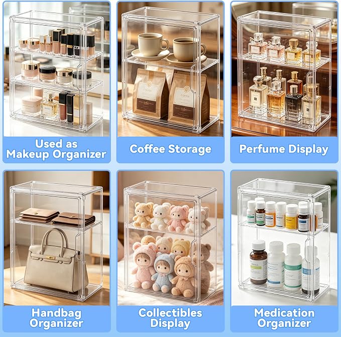Baby Bottle Storage Organizer for Countertop, Medium Clear Bottle Organizer - Image 7