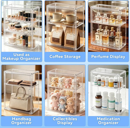 Baby Bottle Storage Organizer for Countertop, Medium Clear Bottle Organizer - Image 7