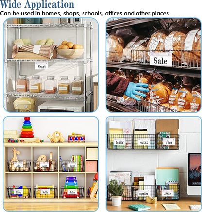 ELEMGULY Basket Label Holders, Wire Shelf Label Holder Wire Rack Display Holder - Image 4